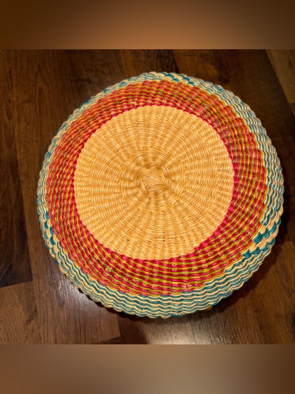 Handwoven Colorful Bolga Farmers Market Basket - Picture 9 of 12